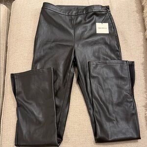 NWT Superdown Black Faux Leather Flare Pants